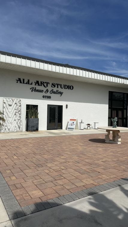 All Art Studio, Tampa — the venue on the day of the opening